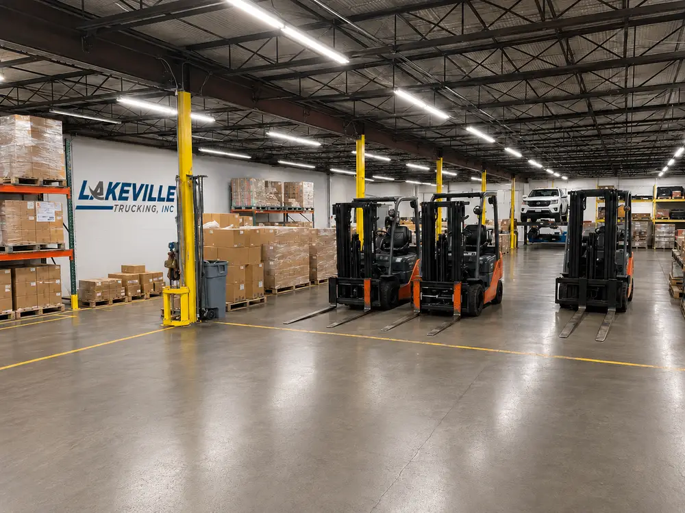Cold chain warehouse handling refrigerated food product